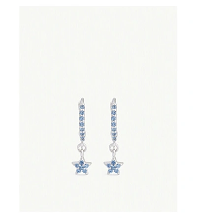Shop Astrid & Miyu Mystic Star Sterling Silver Earrings In Blue/silver