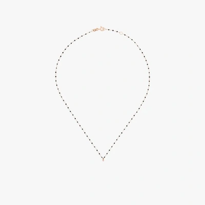 Shop Gigi Clozeau 18k Rose Gold 40 Cm Beaded Diamond Necklace