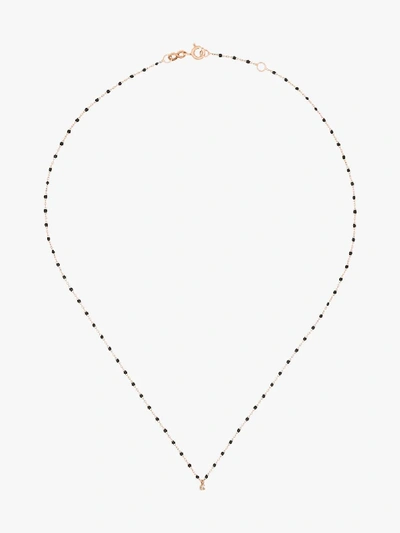 Shop Gigi Clozeau 18k Rose Gold 40 Cm Beaded Diamond Necklace