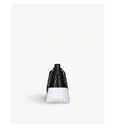 Shop Tod's 80a Leather Trainers In Black