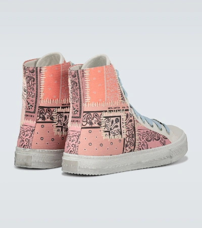 Shop Amiri Bandana Reconstructed Sunset Sneakers In Pink
