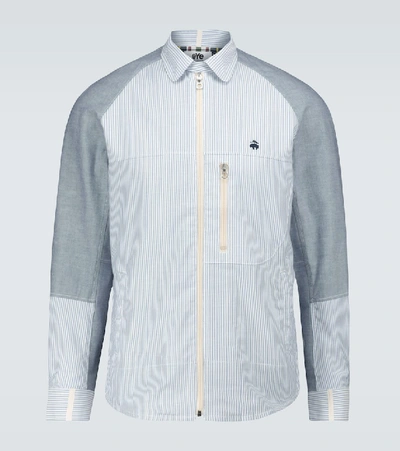 Shop Junya Watanabe Man X Brooks Brothers Zipped Shirt In Multicoloured