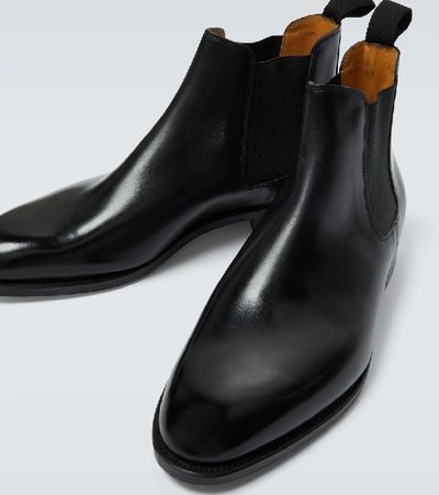 Shop John Lobb Lawry Leather Boot In Black