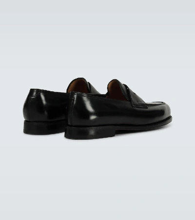 John Lobb Lopez Leather Loafers In Black
