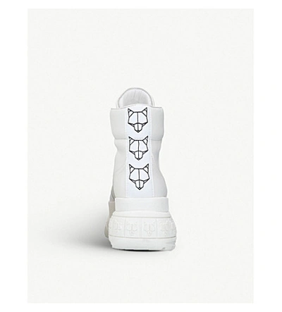 Shop Naked Wolfe Wicked Leather High-top Trainers In White