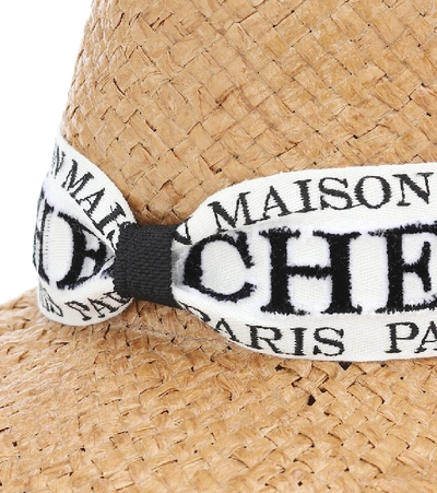 Shop Maison Michel Kate Straw Hat In Beige