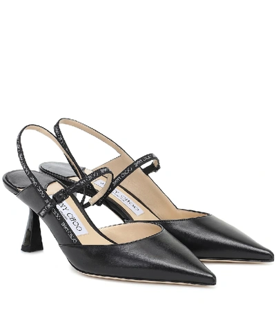 Shop Jimmy Choo Ray 65 Leather Pumps In Black