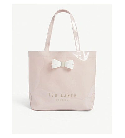 Shop Ted Baker Geeocon Bow Detail Pvc Tote In Grey