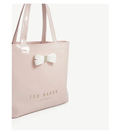 Shop Ted Baker Geeocon Bow Detail Pvc Tote In Grey