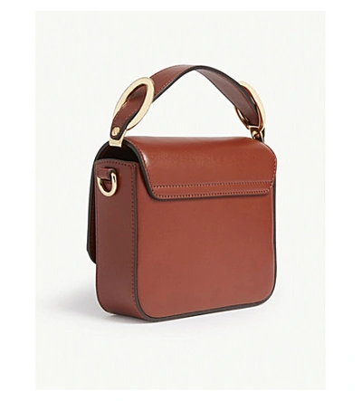Shop Chloé Mini Chlo © C Leather Shoulder Bag In Sepia Brown