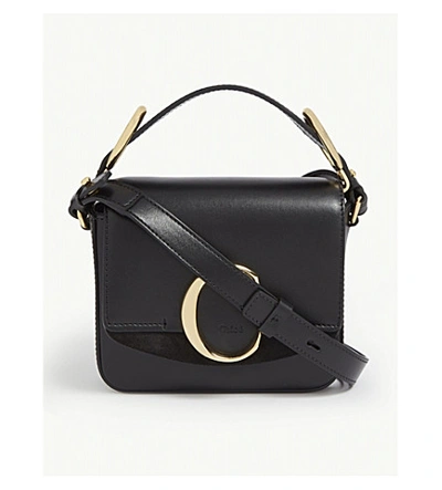 Shop Chloé Mini Chlo © C Leather Shoulder Bag In Black