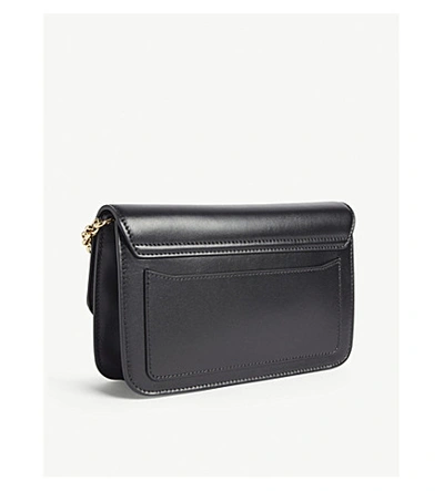 Shop Chloé C Leather And Suede Shoulder Bag In Black