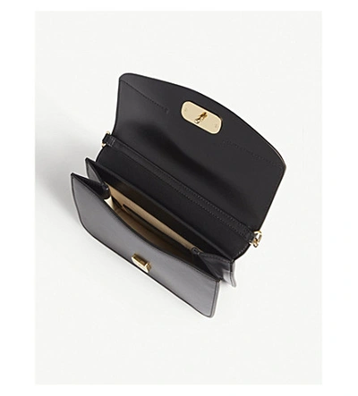 Shop Chloé C Leather And Suede Shoulder Bag In Black