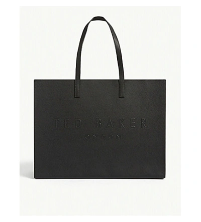 Ted Baker Icon East West Crosshatch Tote In Black | ModeSens