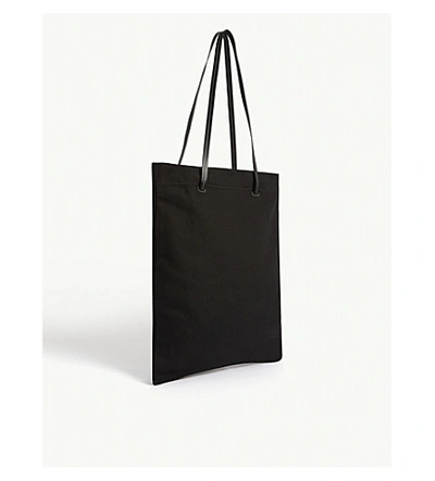 Shop Jil Sander Oversized Canvas Tote Bag In Black
