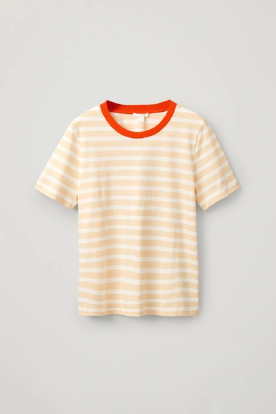 Shop Cos Cotton Jersey T-shirt In Orange