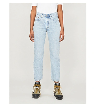 Levi's Ribcage Cropped Straight High-rise Jeans In Montgomery Baked |  ModeSens