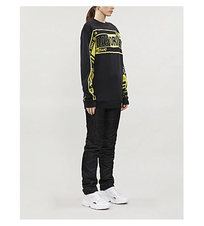 Shop Adidas Originals Logo-intarsia Cotton-blend Jumper In Black