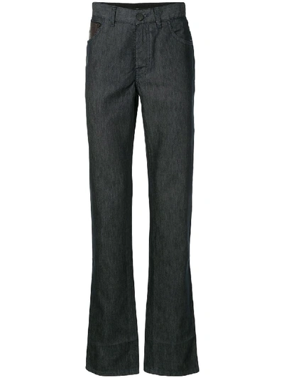 Shop Brioni Mid-rise Straight Leg Jeans In Blue