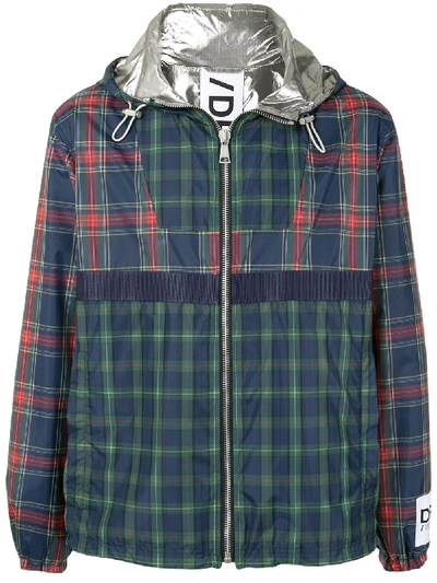 Shop Drome Plaid Zipped Jacket In Multicolour