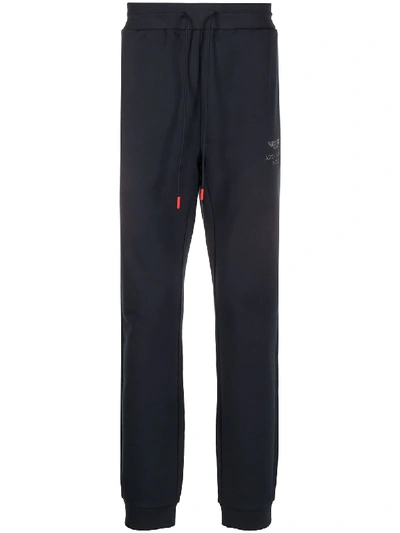 Shop Hackett Embroidered Logo Track Trousers In Blau