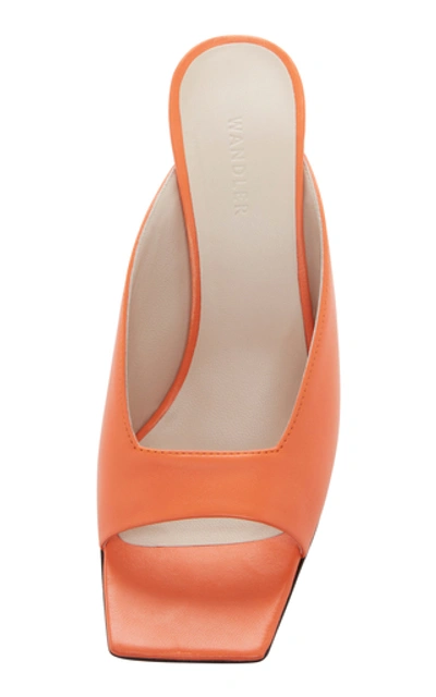 Shop Wandler Isa Leather Sandals In Orange