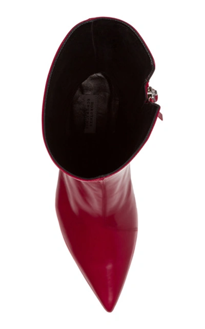 Shop Dorothee Schumacher Urban Coolness Leather Platform Boots In Red