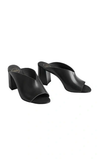 Shop Atp Atelier Licola Leather Sandals In Black