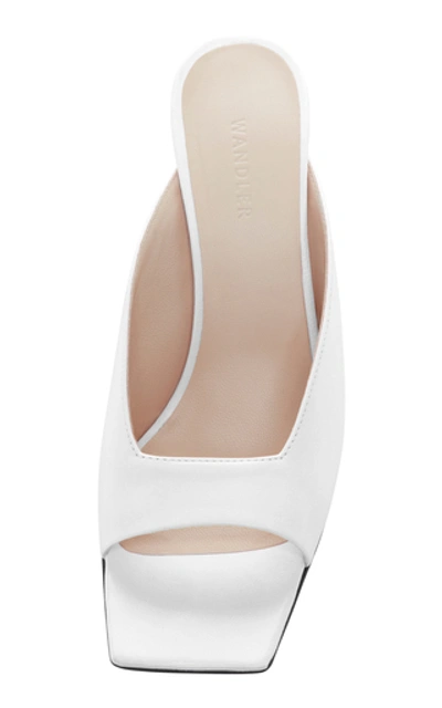 Shop Wandler Isa Leather Sandals In White