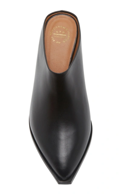 Shop Atp Atelier Fave Leather Mules In Black
