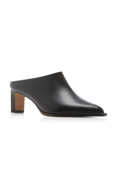 Shop Atp Atelier Fave Leather Mules In Black