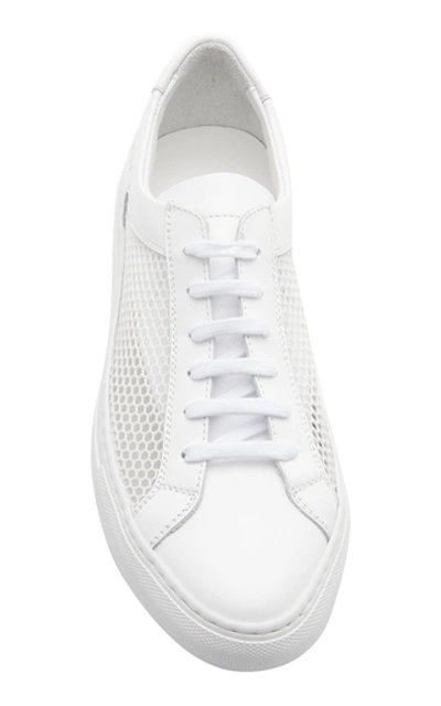 Shop Common Projects Achilles Low Summer Edition Leather And Mesh Sneakers In White