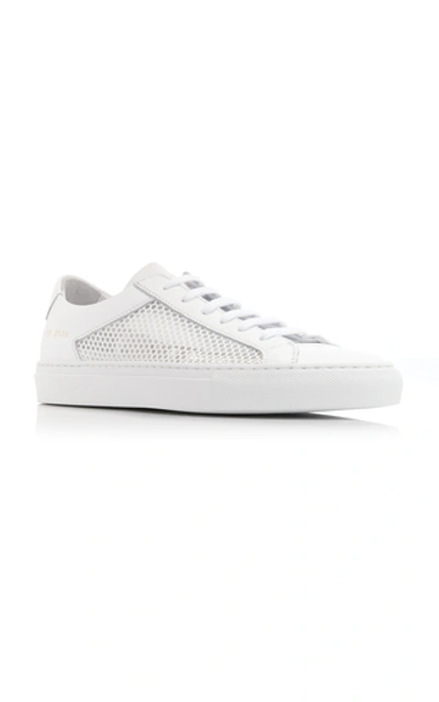 Shop Common Projects Achilles Low Summer Edition Leather And Mesh Sneakers In White