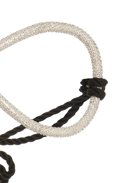 Shop Jw Anderson Crystal-embellished Harness In Silver
