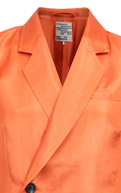 Shop Baum Und Pferdgarten Becks Oversized Gloss Blazer In Orange