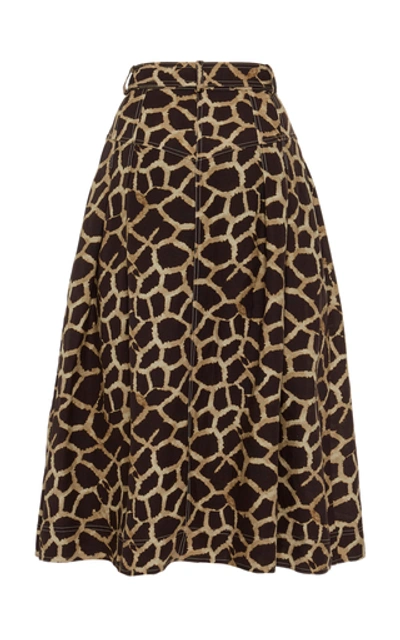 Shop Rebecca Vallance Acacia Midi Skirt In Brown