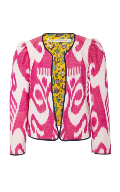 Shop Alix Of Bohemia Sly Fox Printed Silk And Cotton-blend Jacket In Pink