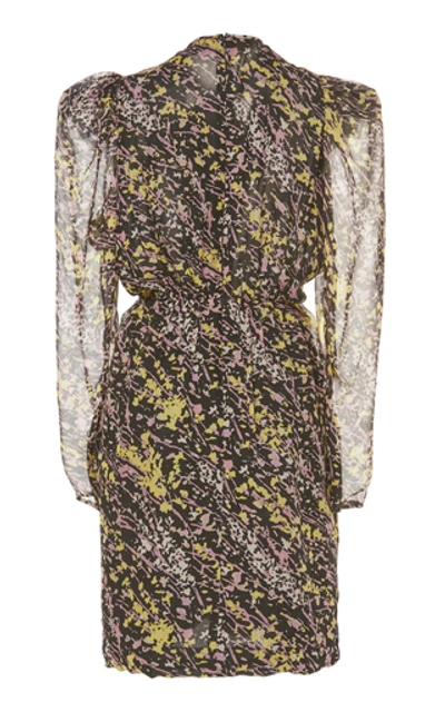 Shop Giambattista Valli Printed Pussybow Silk Chiffon Dress