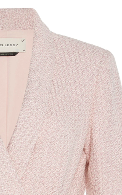 Shop Hellessy Webber Woven Shawl Blazer In Pink