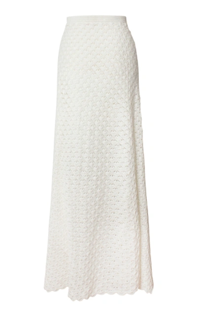 Shop Alejandra Alonso Rojas Crochet-knit Skirt In White