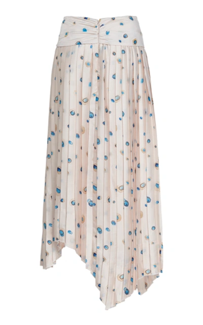 Shop Aje Overture Pleat Ring Midi Skirt In Print