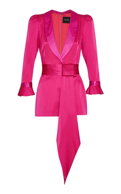 Shop Retroféte Elizabeth Belted Playsuit In Pink