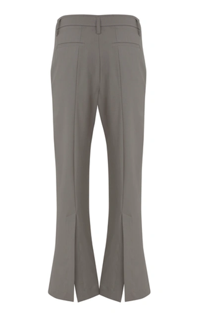 Shop Eudon Choi Evelyn Cropped Wool Trouser In Brown
