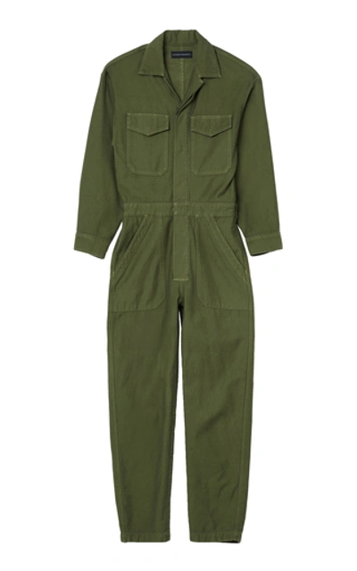 Shop Citizens Of Humanity Marta Denim Straight-leg Jumpsuit In Green