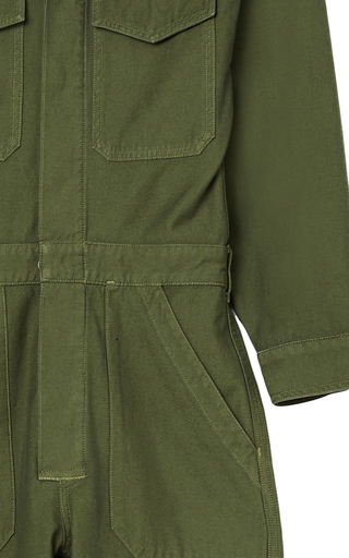 Citizens Of Humanity Marta Long Sleeve Cotton Twill Utility Jumpsuit In Army Green Modesens
