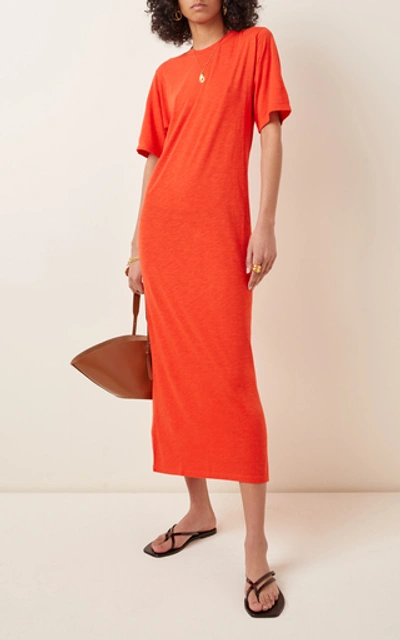 Shop Ami Alexandre Mattiussi Cotton T-shirt Dress In Red