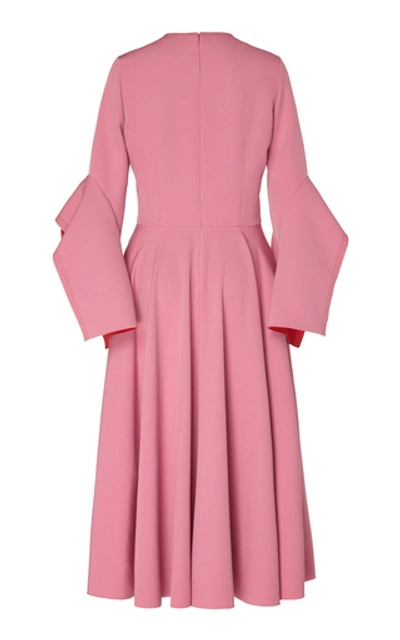 Shop Roksanda Ayres Contrast Sleeve Dress In Pink