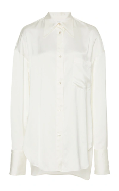 Shop Deveaux Dawn Button Down Shirt In White