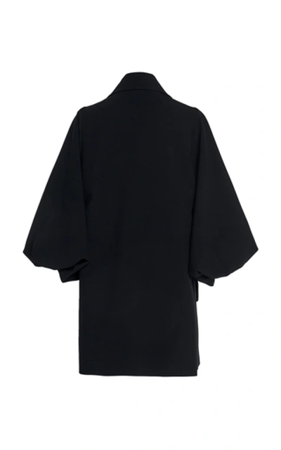 Shop Andrew Gn Puffed Sleeve Crepe Jacket In Black