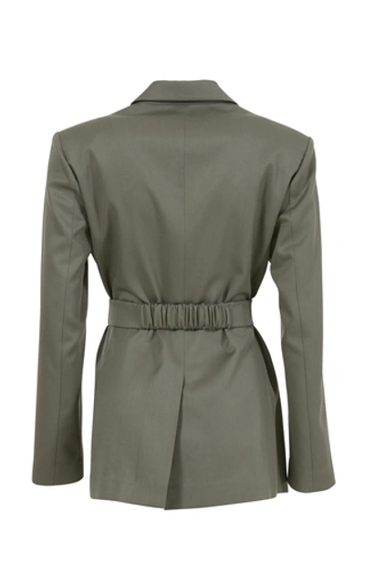 Shop Lvir Summer Wool Tailored Jacket In Grey